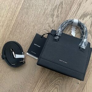 MAT AND NAT - MICRO VEGAN SATCHEL - Black NWT